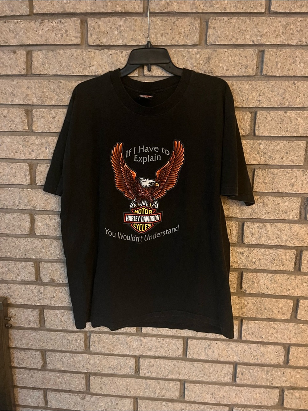 Vintage 1994 Harley Davidson Zook’s Des Moines Iowa Eagle T-Shirt XL USA